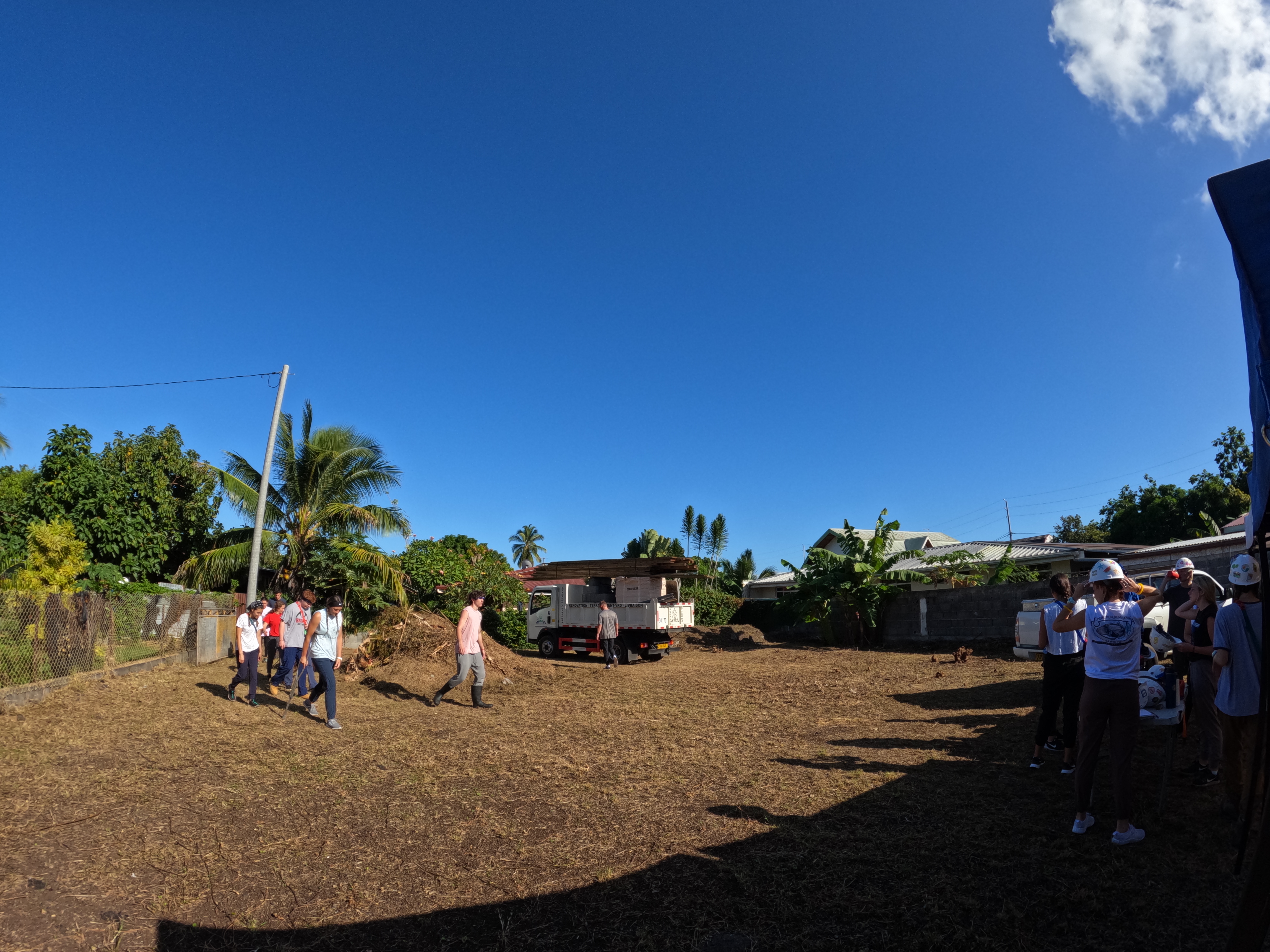 2022 Tahiti Taravao HXP - Day 6 (1st Day at the Work Site, Clearing the Land to Build a House for Tiana, Digging the Foundation & Footings, Purple Worms & Centipedes,Swimming in the Reef, Activity and Dinner with the Vaihiria Ward, Double Dragon)